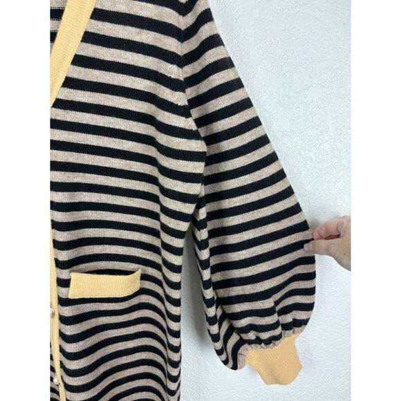 By Egris Sweater Dress Tan Black Womens XL Fall Slouchy Grannycore Grandma‎ NEW - Picture 5 of 11